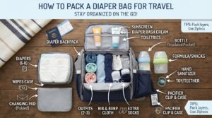 how to pack a diaper bag for travel
