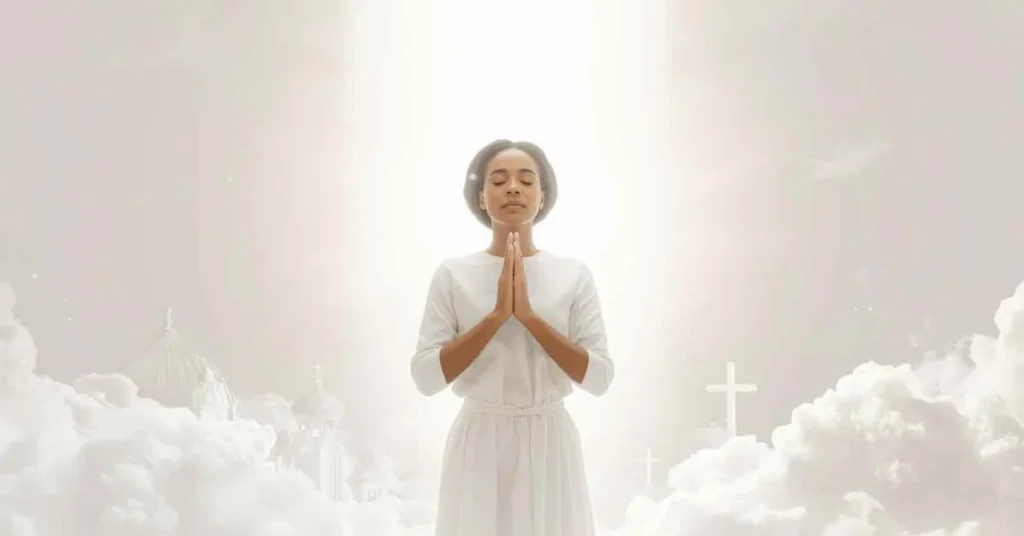 Spiritual and religious meaning of the color white symbolizing purity and peace