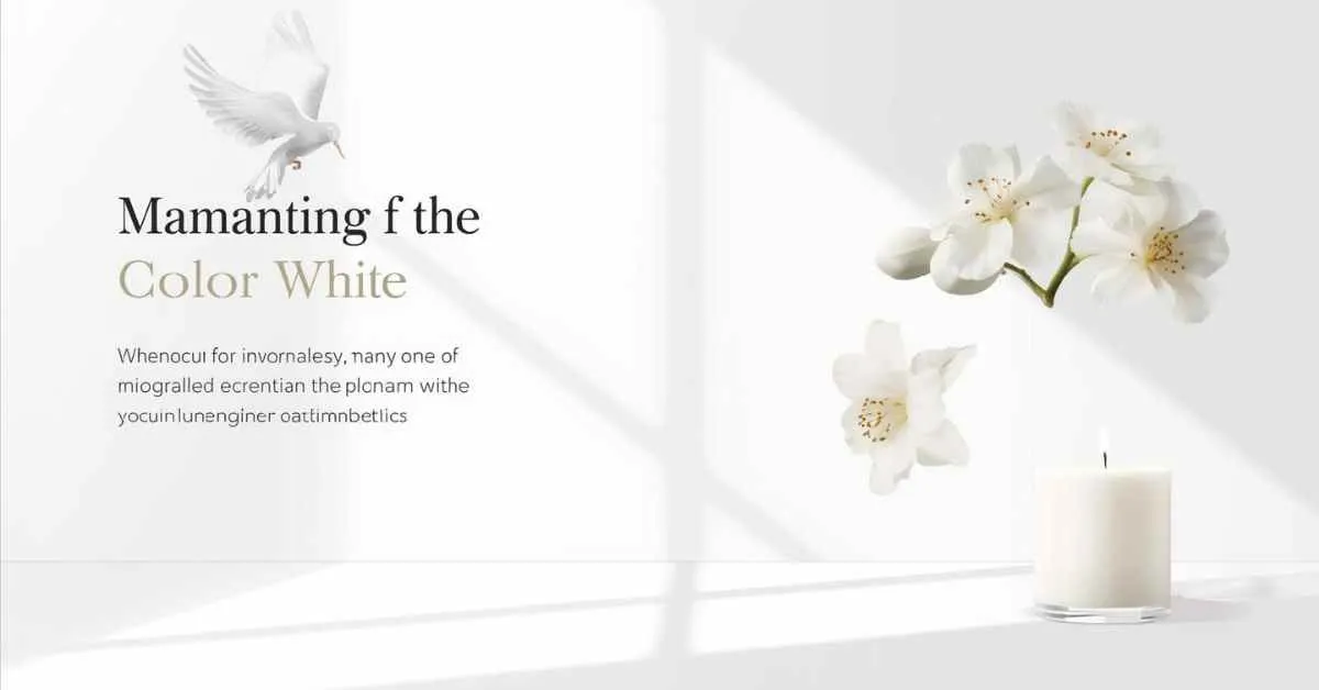 Meaning of the color white showing purity, peace, and calmness