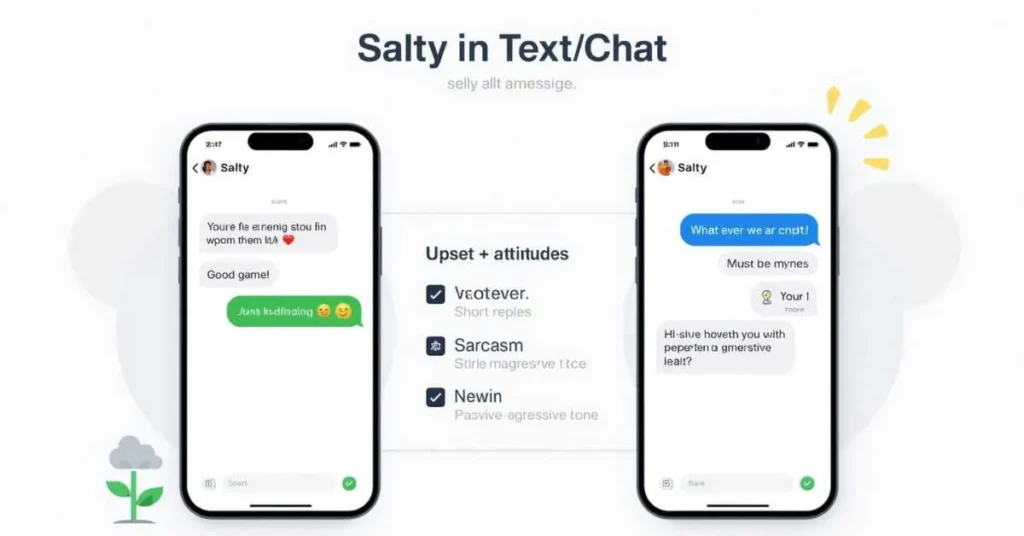 Salty meaning in text chat examples