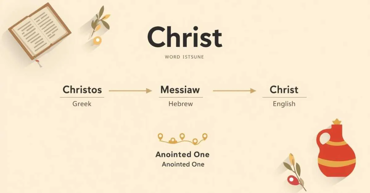 Infographic showing Christos and Messiah meaning Anointed One.