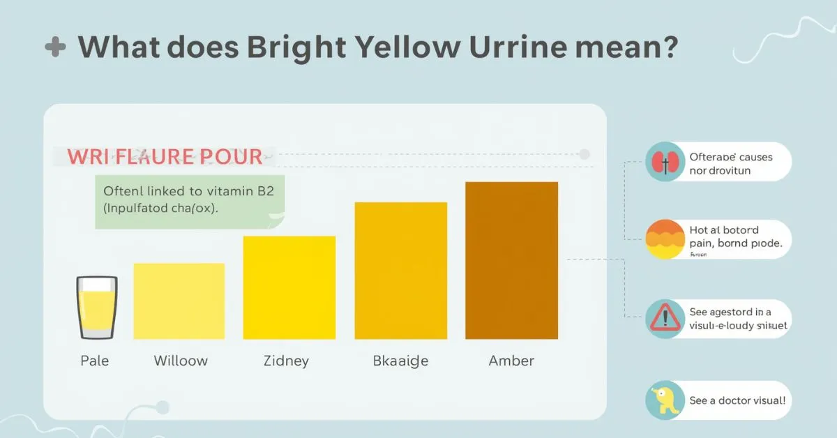bright yellow urine meaning chart