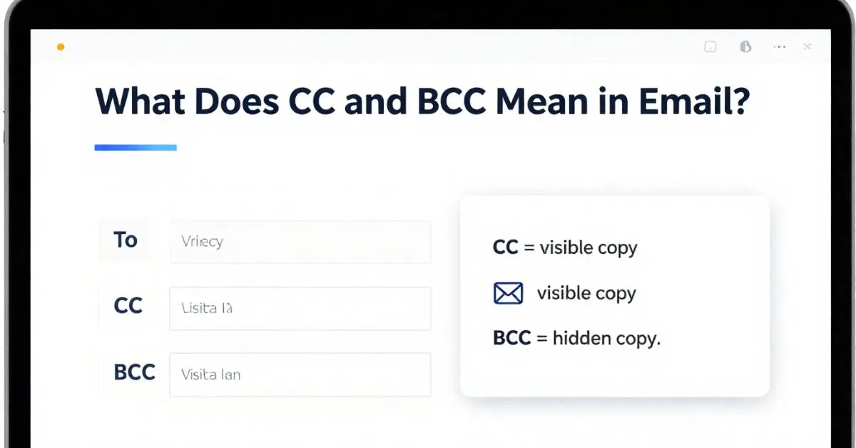 CC vs BCC email guide