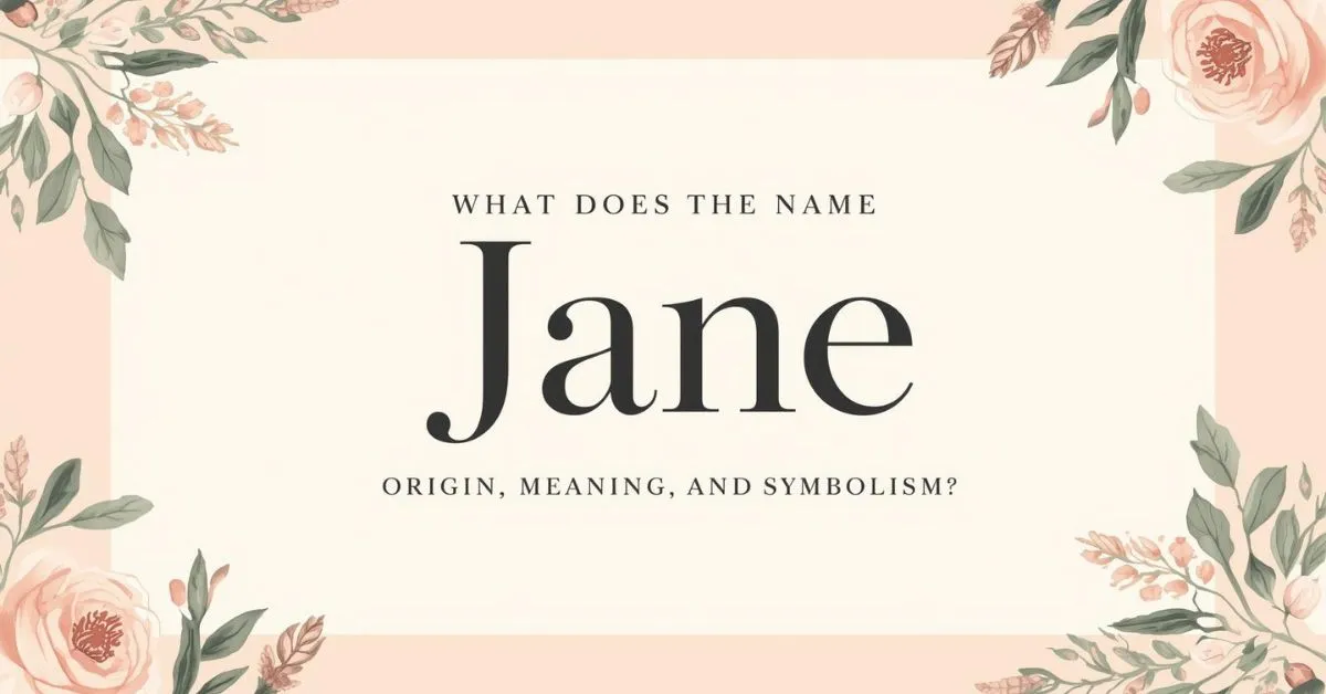 Jane name meaning