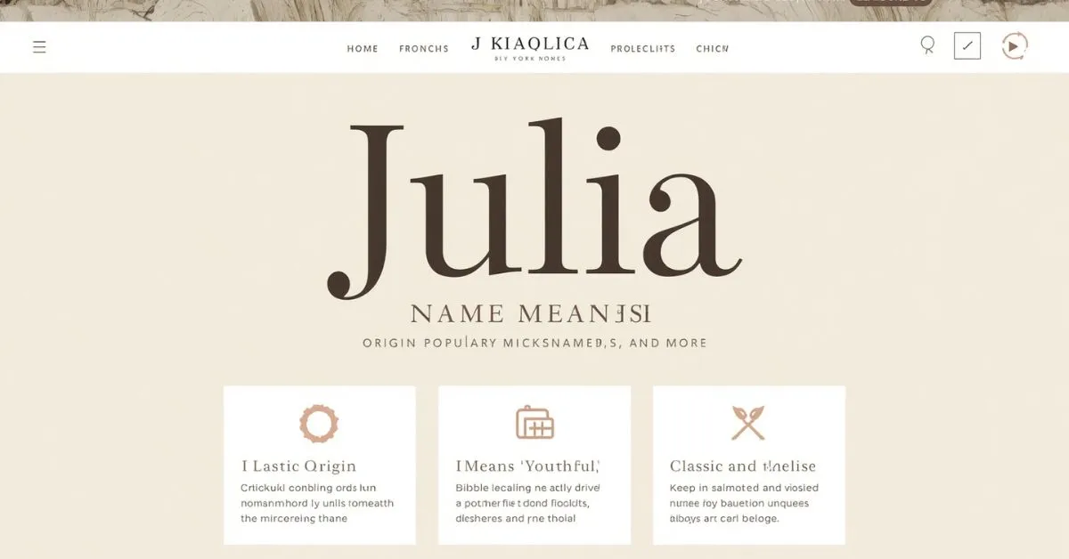 Julia name meaning image