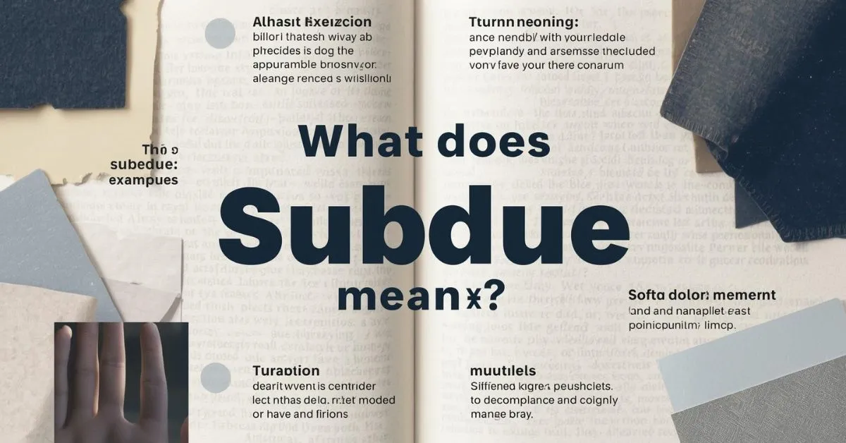 subdue meaning guide