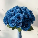 Blue roses showing mystery and rarity