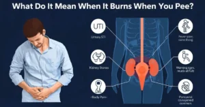 Burning when peeing causes illustration