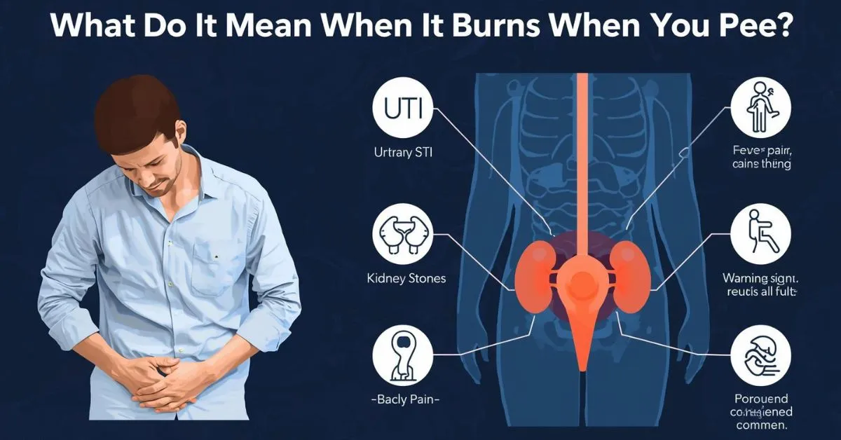 Burning when peeing causes illustration