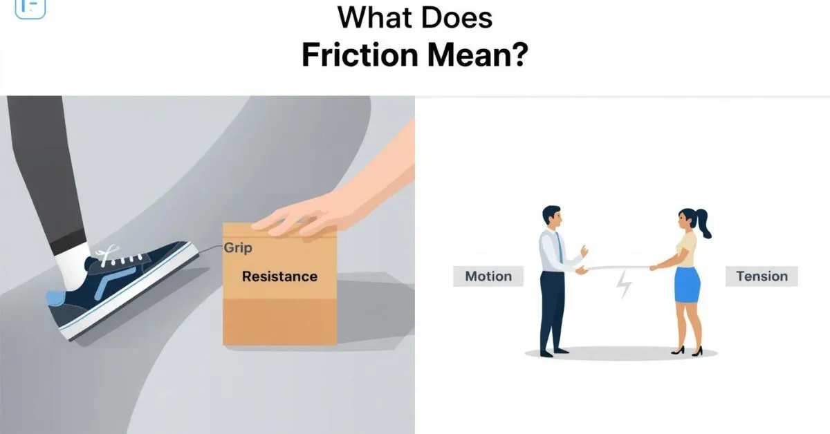 Friction meaning with physics and tension examples
