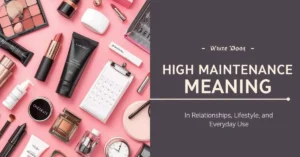 High maintenance meaning graphic