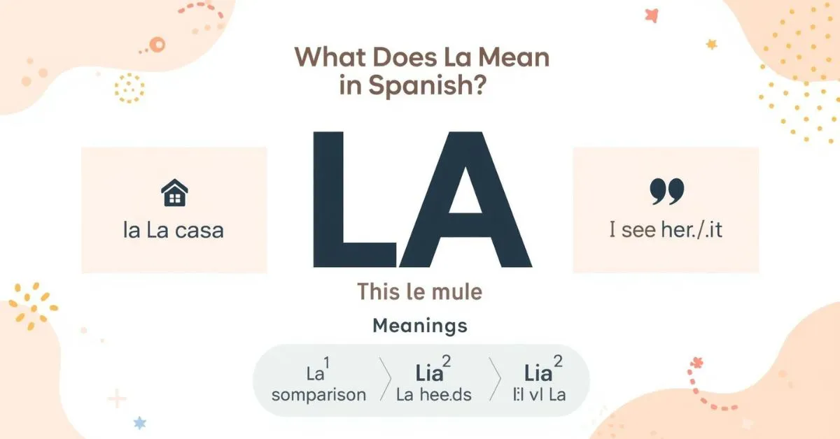 La meaning in Spanish image
