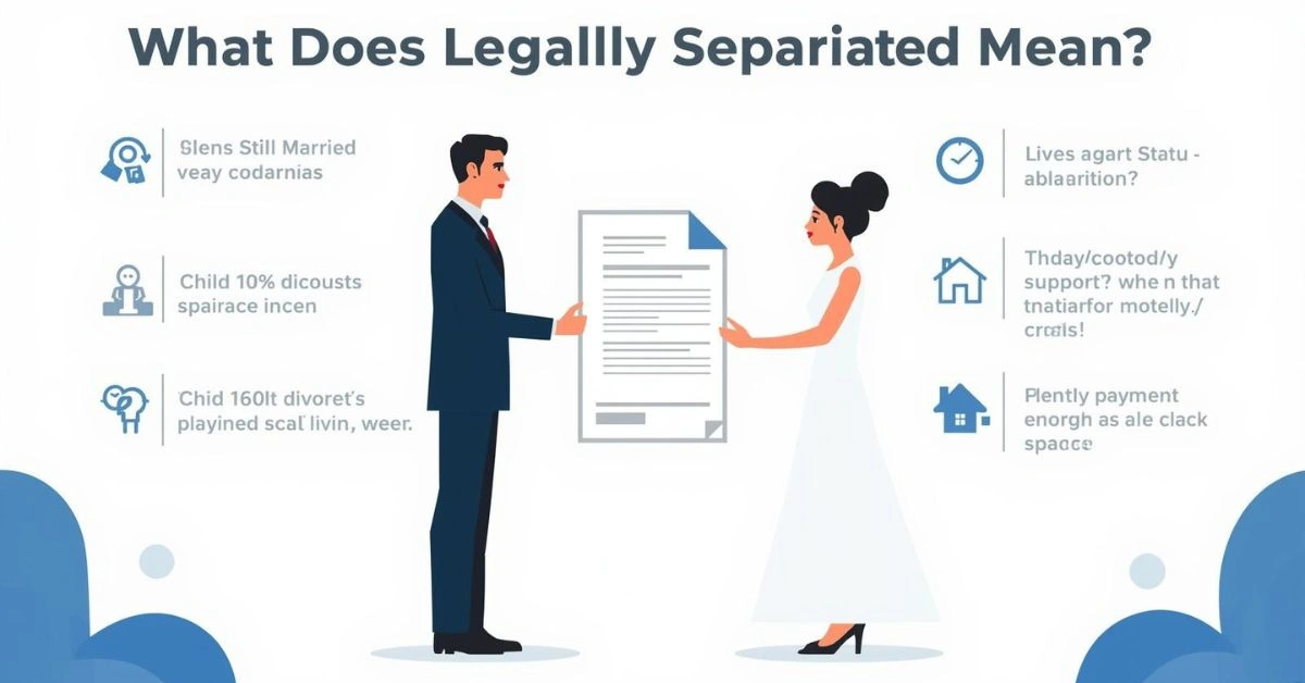 Legally separated couple illustration