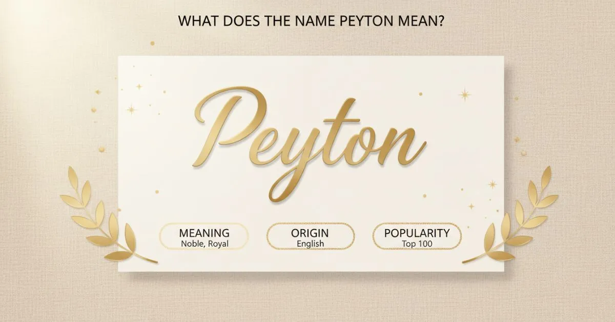 Peyton name meaning graphic