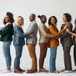 People standing together in solidarity