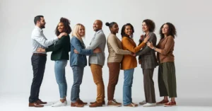 People standing together in solidarity