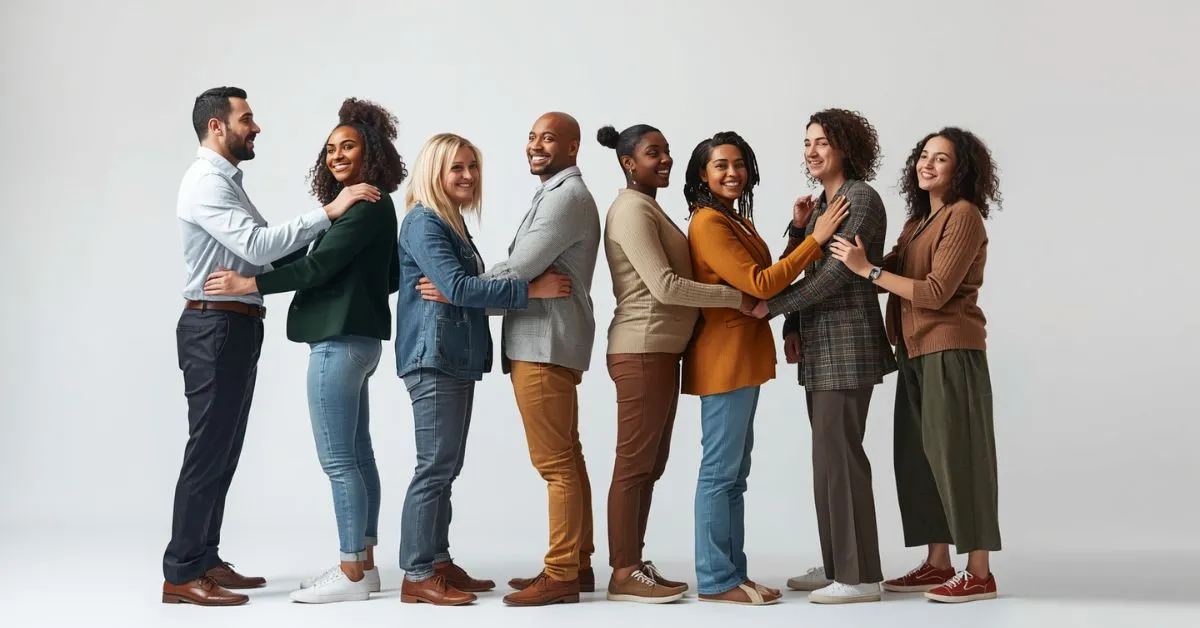 People standing together in solidarity